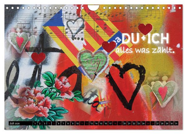 Produktbild: Herzig Liebesbotschaften (Wandkalender 2026 DIN A4 quer), CALVENDO Monatskalender
