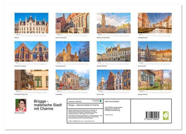 Produktbild: Br&uuml;gge - malerische Stadt mit Charme (hochwertiger Premium Wandkalender 2026 DIN A2 quer), Kunstdruck in Hochglanz