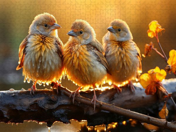 Produktbild: CALVENDO Puzzle V&ouml;gel, herrlicher Sonnenschein, nicht wahr! | 1000 Teile Lege-Gr&ouml;&szlig;e 64x48cm Foto-Puzzle f&uuml;r gl&uuml;ckliche Stunden