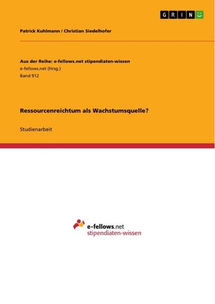 Produktbild: Ressourcenreichtum als Wachstumsquelle?