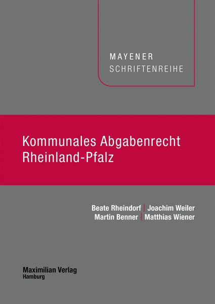 Produktbild: Kommunales Abgabenrecht Rheinland-Pfalz