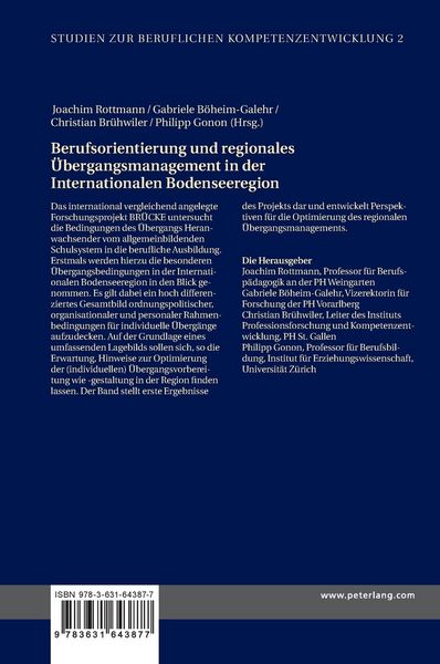 Produktbild: Berufsorientierung und regionales &Uuml;bergangsmanagement in der Internationalen Bodenseeregion