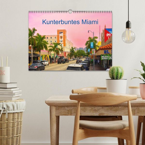 Produktbild: Kunterbuntes Miami (Wandkalender 2026 DIN A3 quer), CALVENDO Monatskalender