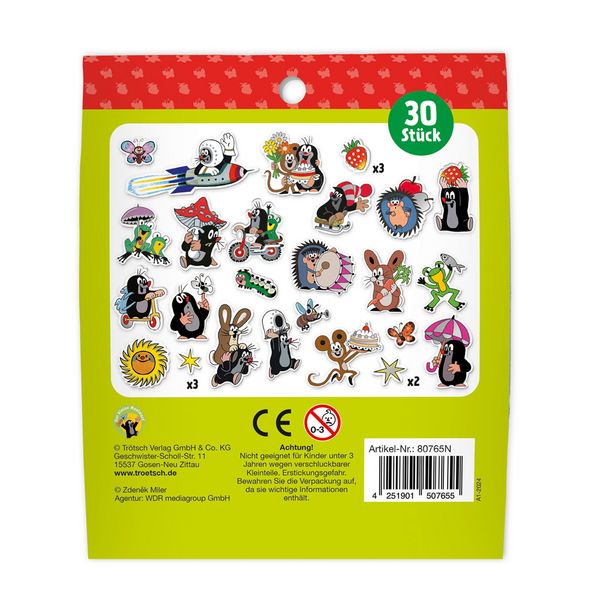 Produktbild: Tr&ouml;tsch Der kleine Maulwurf Soft-Sticker
