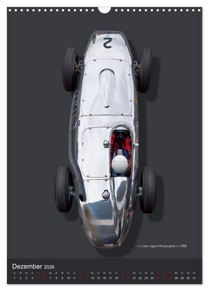 Produktbild: Legenden des Rennsports, Historic Grand Prix Cars 1925-1960 (Wandkalender 2026 DIN A3 hoch), CALVENDO Monatskalender
