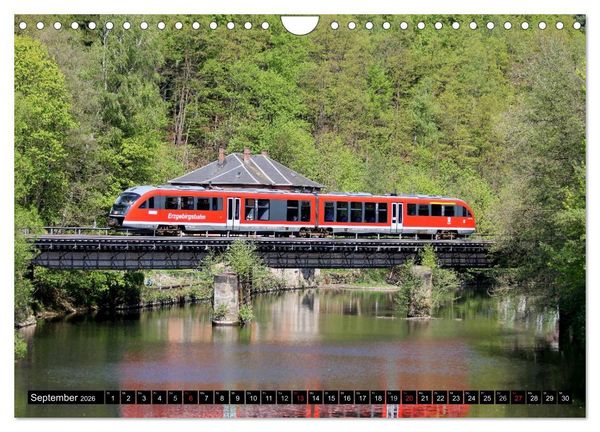 Produktbild: Bahnland Sachsen (Wandkalender 2026 DIN A4 quer), CALVENDO Monatskalender
