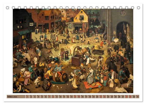 Produktbild: Pieter Bruegel d.&Auml;. (Tischkalender 2026 DIN A5 quer), CALVENDO Monatskalender