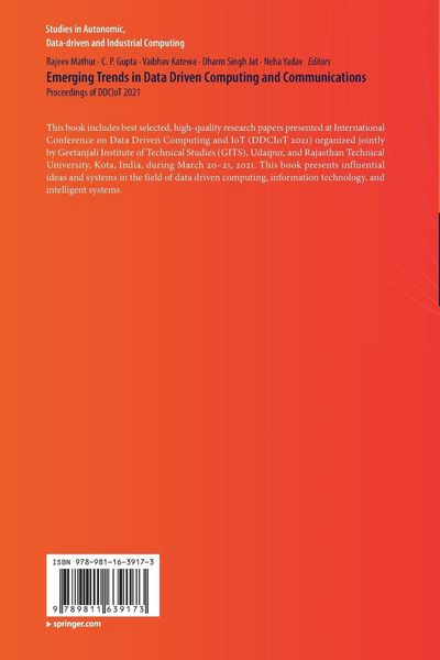 Produktbild: Emerging Trends in Data Driven Computing and Communications