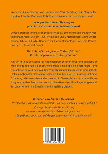 Produktbild: Der Notfallplan f&uuml;r Unternehmer