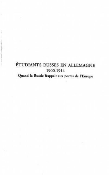 Produktbild: Etudiants russes en Allemagne