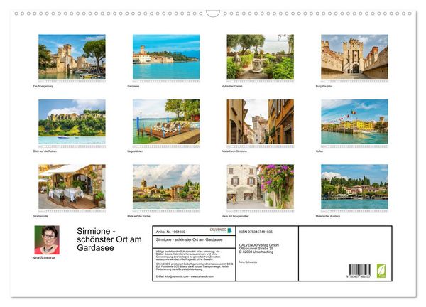Produktbild: Sirmione - sch&ouml;nster Ort am Gardasee (Wandkalender 2026 DIN A2 quer), CALVENDO Monatskalender