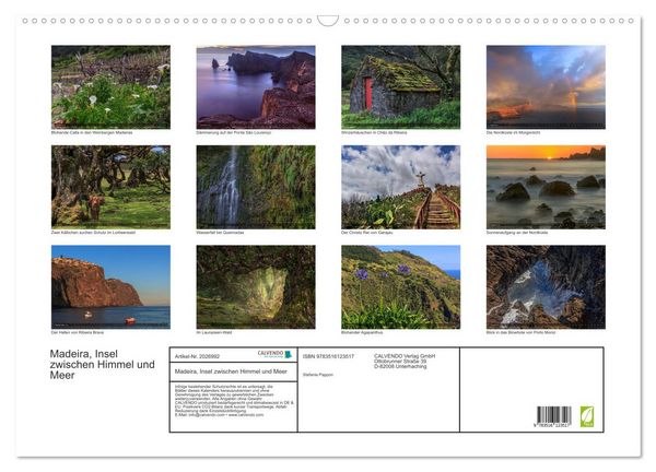 Produktbild: Madeira, Insel zwischen Himmel und Meer (Wandkalender 2026 DIN A2 quer), CALVENDO Monatskalender