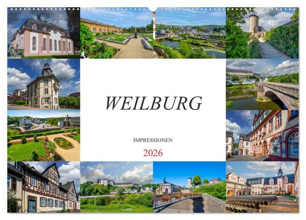 Weilburg Impressionen (Wandkalender 2026 DIN A2 quer), CALVENDO Monatskalender