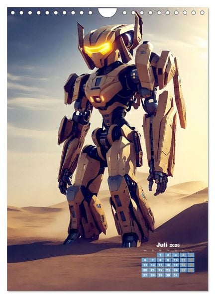 Produktbild: Roboter Nachtwache (Wandkalender 2026 DIN A4 hoch), CALVENDO Monatskalender