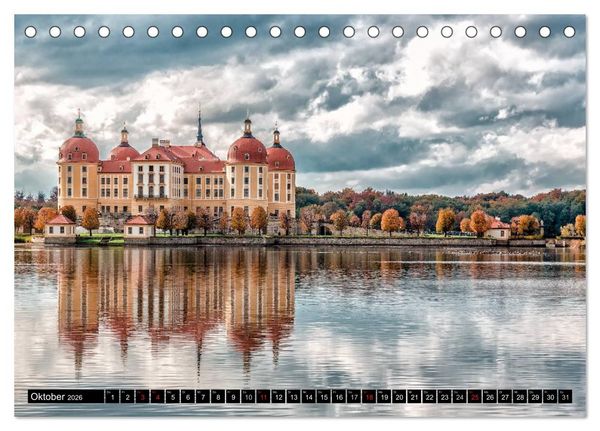 Produktbild: Sachsens Schl&ouml;sser (Tischkalender 2026 DIN A5 quer), CALVENDO Monatskalender
