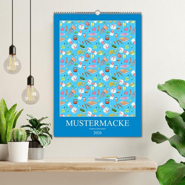 Produktbild: MUSTERMACKE (Wandkalender 2026 DIN A2 hoch), CALVENDO Monatskalender