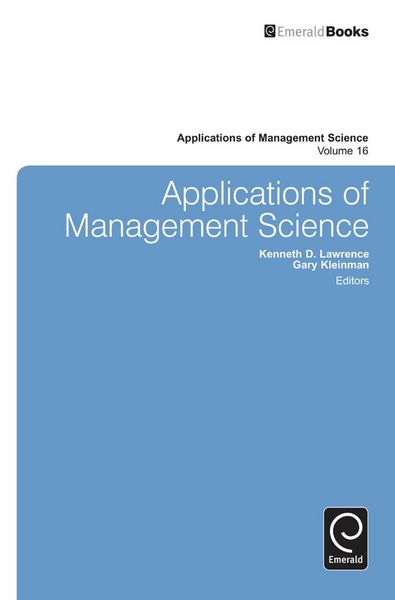 Produktbild: Applications of Management Science