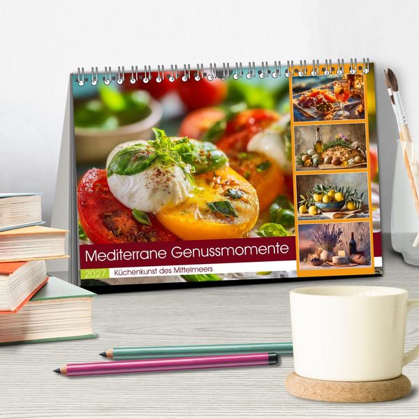 Produktbild: Mediterrane Genussmomente (Tischkalender 2027 DIN A5 quer), CALVENDO Monatskalender