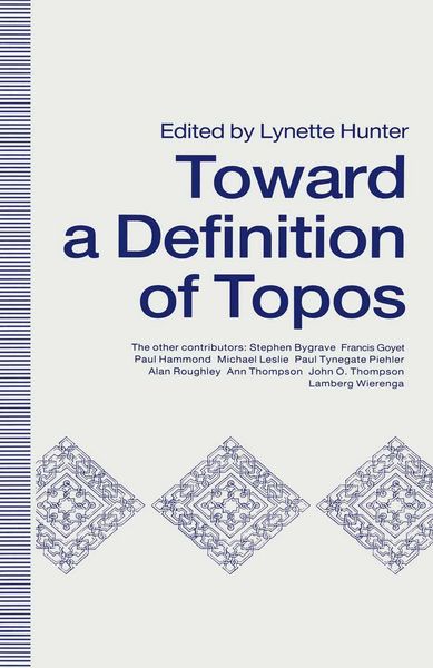 Produktbild: Towards A Definition of Topos