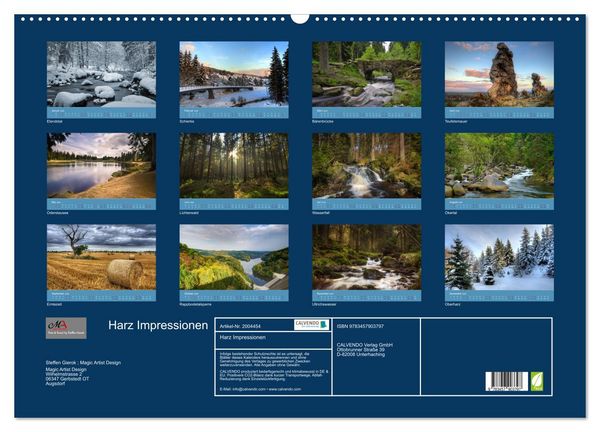 Produktbild: Harz Impressionen (Wandkalender 2026 DIN A2 quer), CALVENDO Monatskalender