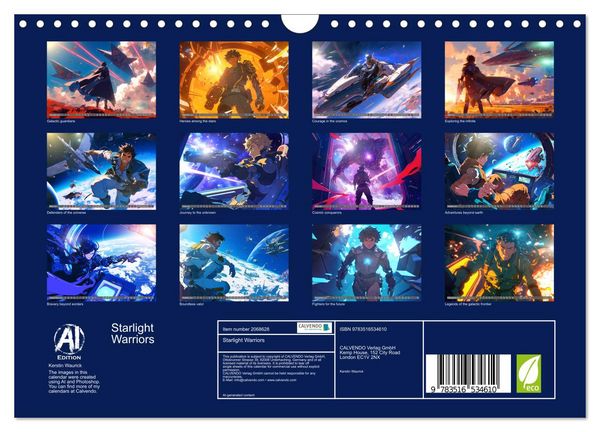 Produktbild: Starlight Warriors (Wall Calendar 2026 DIN A4 landscape), CALVENDO 12 Month Wall Calendar