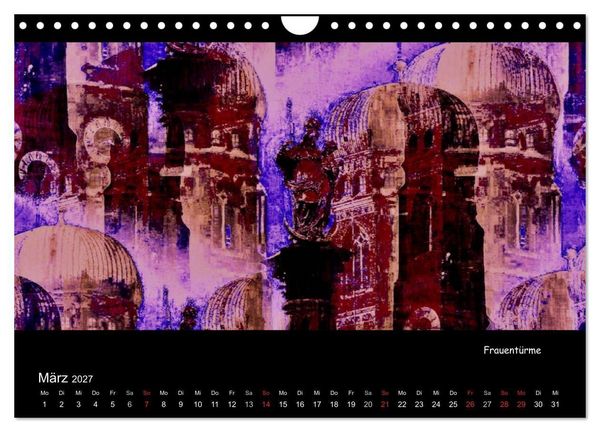 Produktbild: M&uuml;nchen digital (Wandkalender 2027 DIN A4 quer), CALVENDO Monatskalender