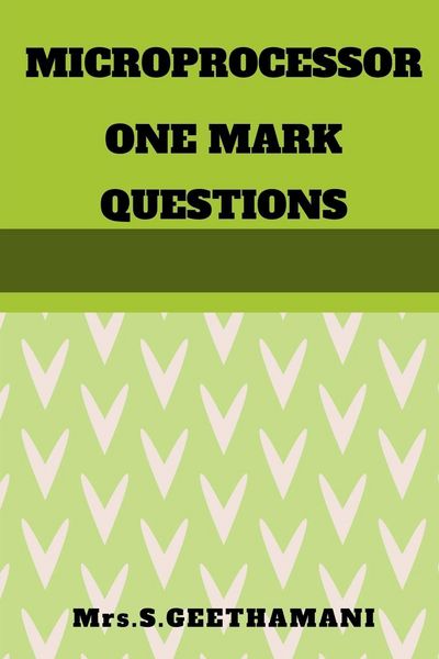 Produktbild: MICROPROCESSOR ONE MARK QUESTIONS