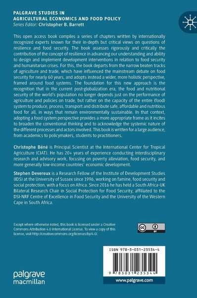 Produktbild: Resilience and Food Security in a Food Systems Context
