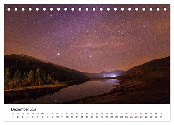 Produktbild: Nachthimmel - Unfassbare Fotografien der Sterne. (Tischkalender 2026 DIN A5 quer), CALVENDO Monatskalender