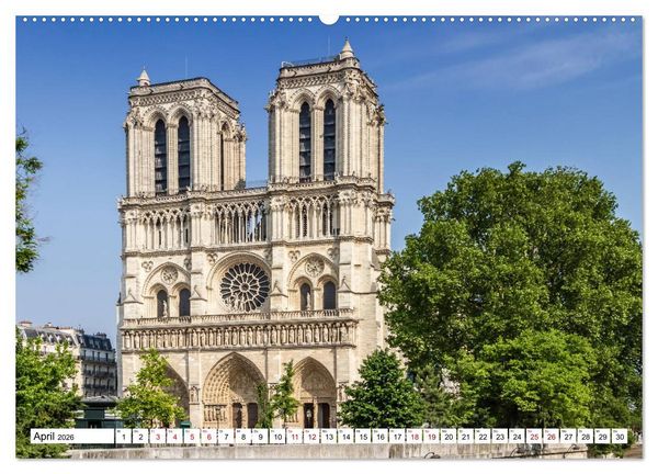 Produktbild: PARIS Franz&ouml;sisches Flair und Historie (hochwertiger Premium Wandkalender 2026 DIN A2 quer), Kunstdruck in Hochglanz