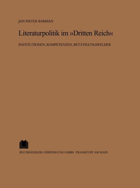 Produktbild: Literaturpolitik im "Dritten Reich"