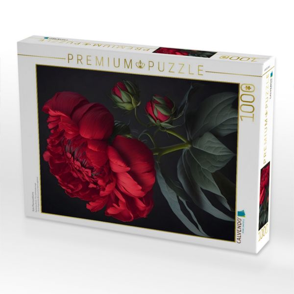 Produktbild: CALVENDO Puzzle Rote Phantasieblume | 1000 Teile Lege-Gr&ouml;&szlig;e 64x48cm Foto-Puzzle f&uuml;r gl&uuml;ckliche Stunden
