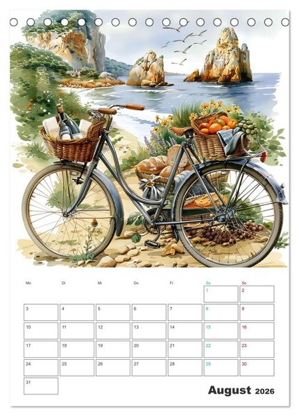 Produktbild: Fahrradpoesie (Tischkalender 2026 DIN A5 hoch), CALVENDO Monatskalender