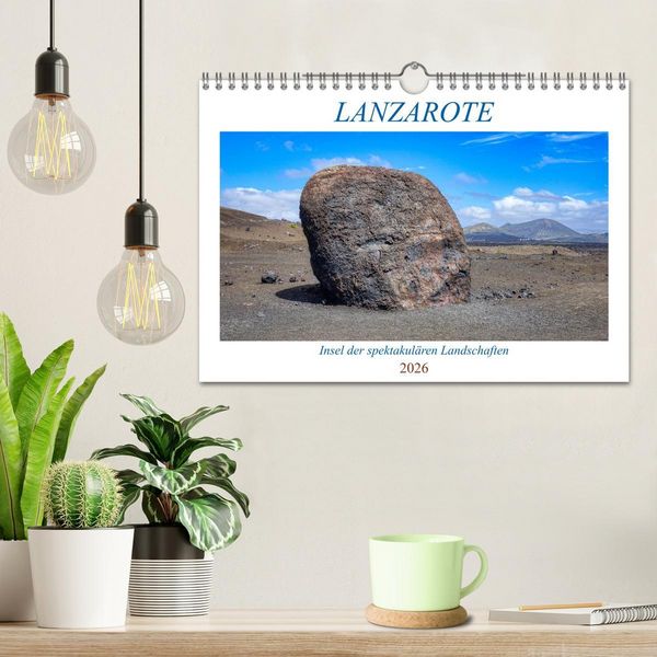 Produktbild: Lanzarote - Insel der spektakul&auml;ren Landschaften (Wandkalender 2026 DIN A4 quer), CALVENDO Monatskalender