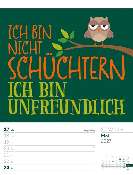 Produktbild: Klartext Spr&uuml;chekalender Wochenplaner 2027