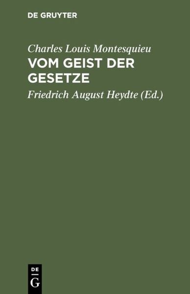 Produktbild: Vom Geist der Gesetze