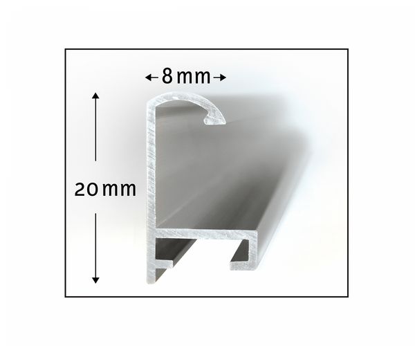 Produktbild: MNZ - Alurahmen Tripty. Silber 120x40 cm