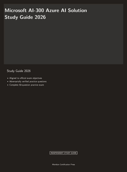 Produktbild: Microsoft AI-300 Exam Study Guide 2026