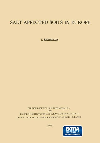 Produktbild: Salt Affected Soils in Europe