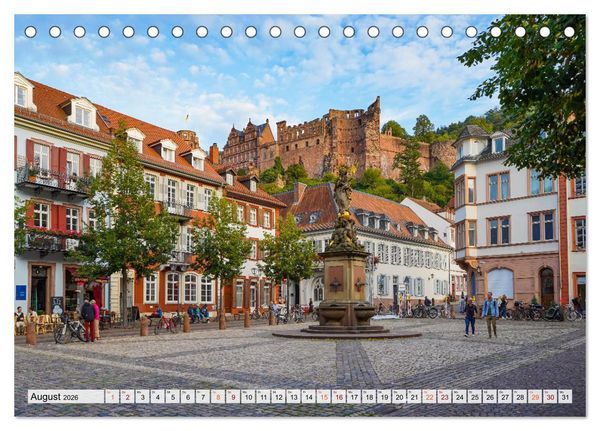 Produktbild: Heidelberg Impressionen (Tischkalender 2026 DIN A5 quer), CALVENDO Monatskalender