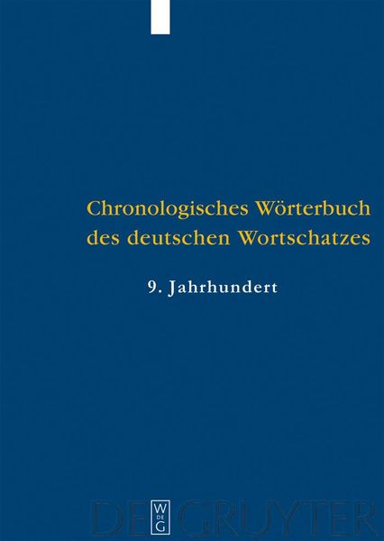 Produktbild: Der Wortschatz des 9. Jahrhunderts