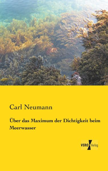 Produktbild: &Uuml;ber das Maximum der Dichtigkeit beim Meerwasser