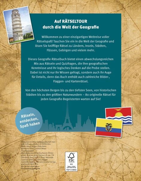 Produktbild: Geografie R&auml;tselbuch