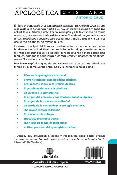 Produktbild: Las Introducci&iquest;&iquest;n a la Apolog&iquest;&iquest;tica Cristiana
