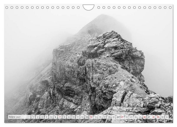Produktbild: Bergpixels Schwarz-Wei&szlig;e Gebirgstr&auml;ume (Wandkalender 2027 DIN A4 quer), CALVENDO Monatskalender