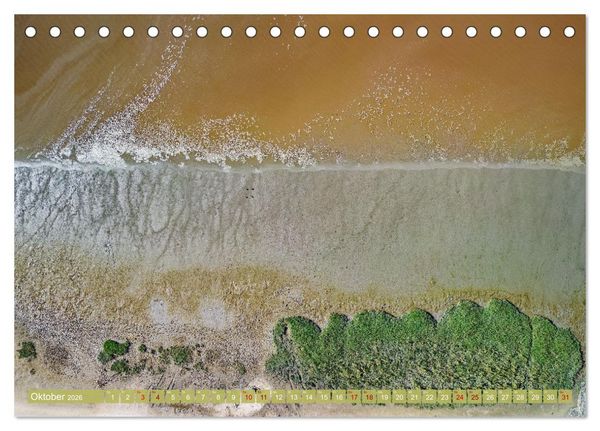 Produktbild: neunziggrad I photoart: das wattenmeer von oben (Tischkalender 2026 DIN A5 quer), CALVENDO Monatskalender