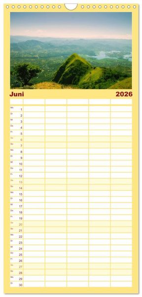 Produktbild: Familienplaner 2026 - El Salvador - Unber&uuml;hrte und wundersch&ouml;ne Natur. mit 5 Spalten (Wandkalender, 21 x 45 cm) CALVENDO