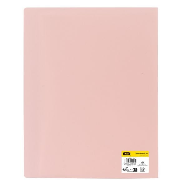 Produktbild: Idena Zeugnismappe Sichtbuch mit 12 Klarsichth&uuml;llen 100&micro; pastell rosa DIN A4