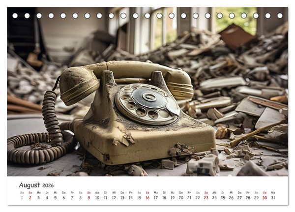 Produktbild: KI - Lost Places aus dem Rechner (Tischkalender 2026 DIN A5 quer), CALVENDO Monatskalender