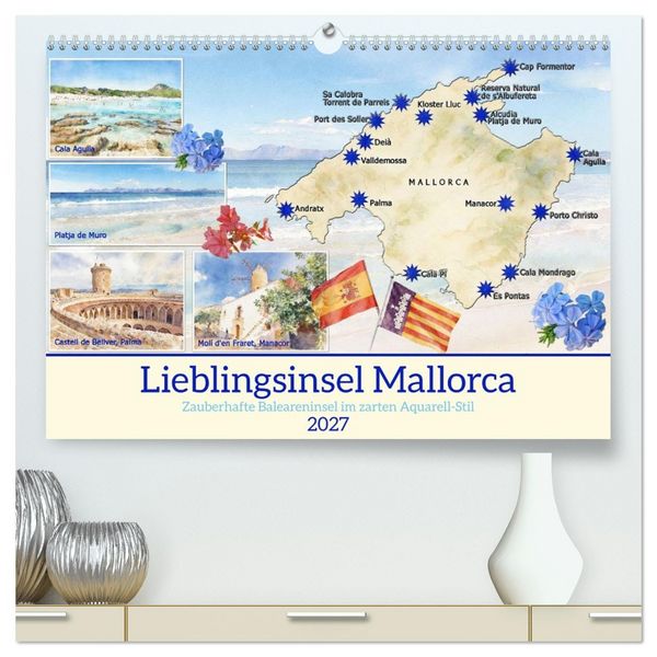 Produktbild: Lieblingsinsel Mallorca (hochwertiger Premium Wandkalender 2027 DIN A2 quer), Kunstdruck in Hochglanz